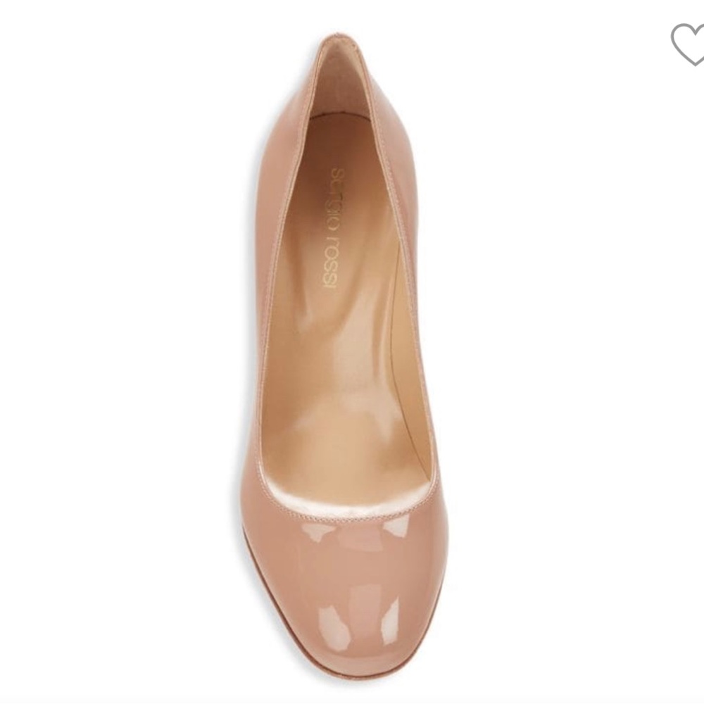 New sergio rossi women shoes ​Block Heel Patent Leather Pumps Size 9